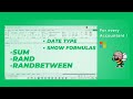 Master Excel Basics in 2024 with SUM RAND and RANDBETWEEN | Show Formulas &amp; Data Types