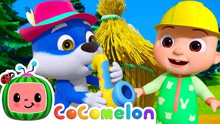 The 3 Little Friends (Build a House) | CoComelon JJ's Animal Time | Animal Songs for Kids