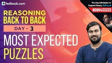 Most Expected Reasoning Puzzles for SBI Exam 2019 | Reasoning Tricks for IDBI, NTPC, FCI 2019, SSC