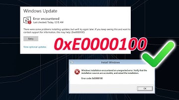 [Fixed] ✔️ Error Code 0XE0000100 Windows Update 0xe0000100 Reddit