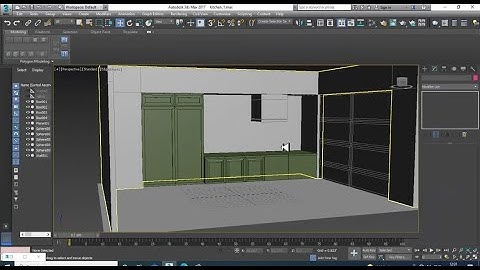 3DsMax Tutorials, Tutorial on 3D Modeling, Texturing & Lighting a Modular Kitchen in 3dsmax (Part 2)