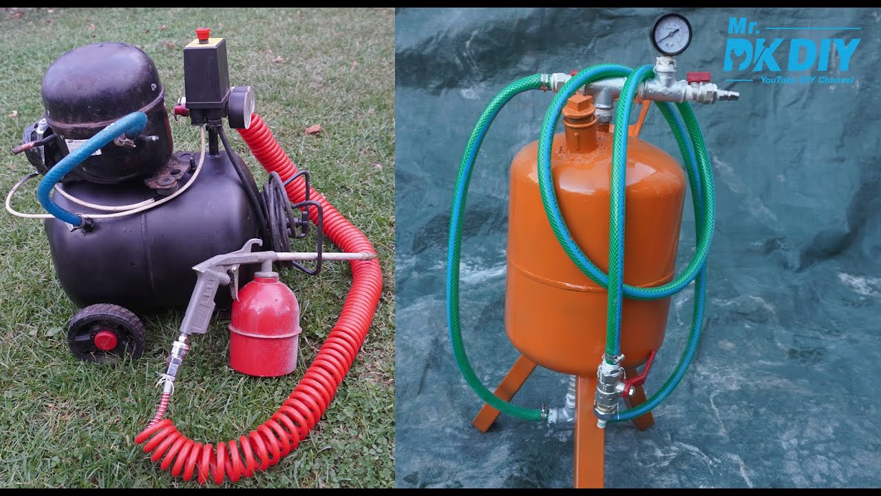 2 Genius DIY Projects with Old Freon Tanks – Mini Compressor & Sandblaster!