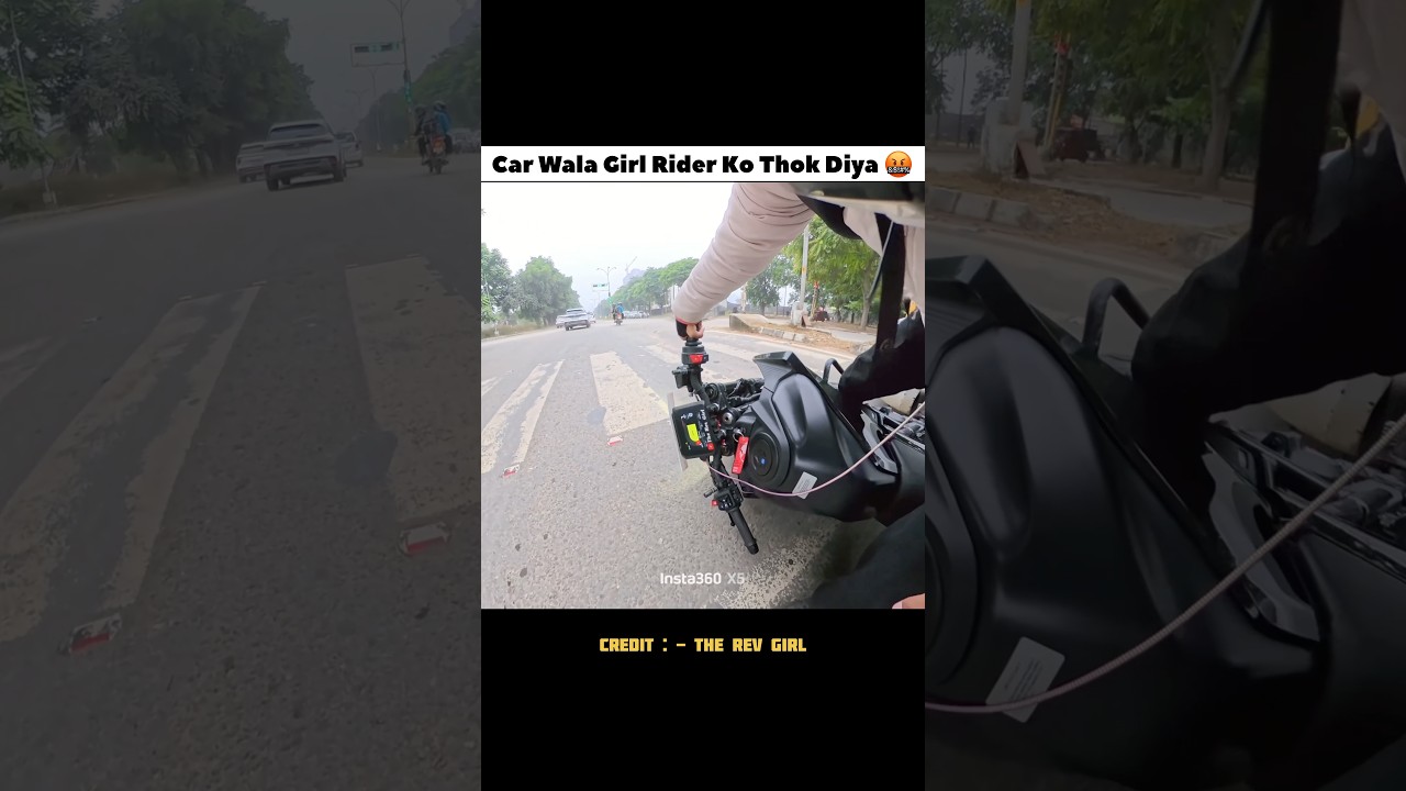 Cute Girl Biker Ko Car Ne Thok Diya 🤬💥|| 