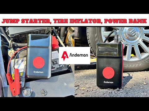 JUMP-STARTER TIRE INFLATOR ANDEMAN EPOWER-B05 REVIEW UNBOXING