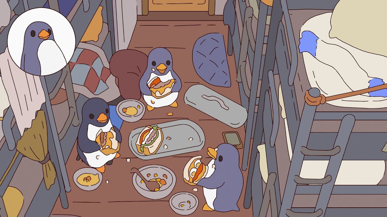 Penguins' morning(Full) : Keys and Sandwiches【Tiny animated short