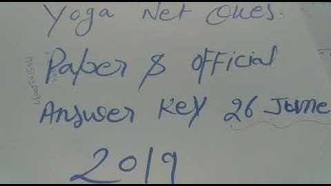 26 june 2019 योगा नेट official answer key part-1
