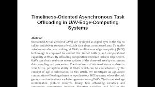 Timeliness Oriented Asynchronous Task Offloading in UAV Edge Computing Systems