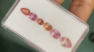1-2.70 Ct Unheated Sri Lankan Padparadscha Sapphire Collection