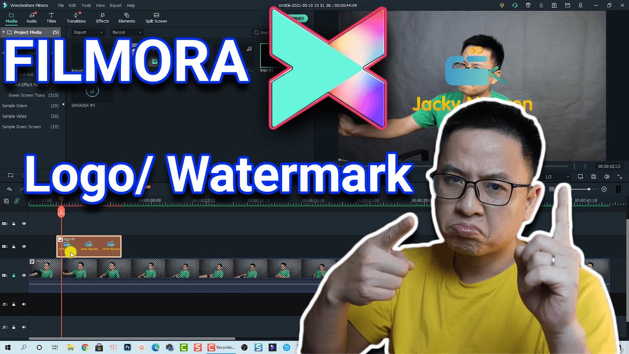Filmora X Effects Adding Watermark To Your Video In Minutes Youtube