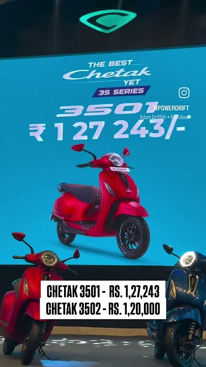 Chetak launches the 3501 and the 3502 at Rs. 1.27 lakh and Rs. 1.20 lakh respectively! #Shorts