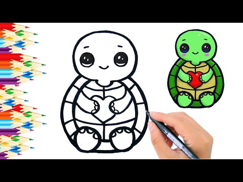 Как нарисовать ЧЕРЕПАШКУ / Рисунок раскраска для детей /  Раскрась Ка