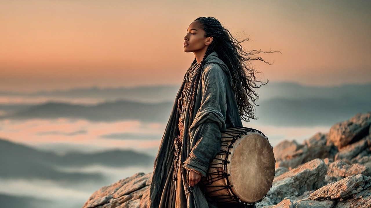 ⛰️ Там, где земля встречается с небом — Медитация с использованием племенных барабанов