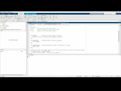 MATLAB Implementation of the Bisection Method