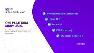 Match Highlights SEC Reporting Software for Foreign Private Issuers (FPIs) | DFIN ActiveDisclosure