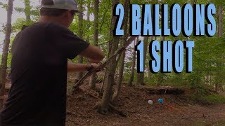 how to shoot two balloons with one shot with a bow. learn with me! screenshot 5