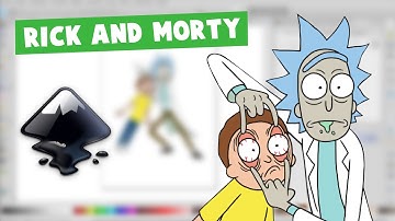 Vetorizando Rick and Morty no Inkscape  - Timelapse