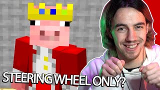 Technoblade Beating Minecraft Using a Steering Wheel! *Reaction*