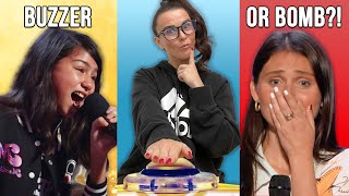 buzzer or bomb vocal coach reacts to agt golden buzzer