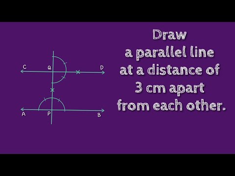 How to draw a parallel line at a distance of 3 cm from each other. @SHSIRCLASSES .