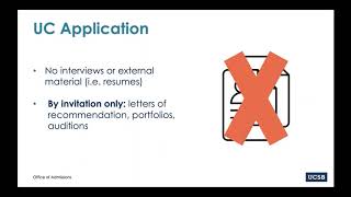 UC Application Workshop