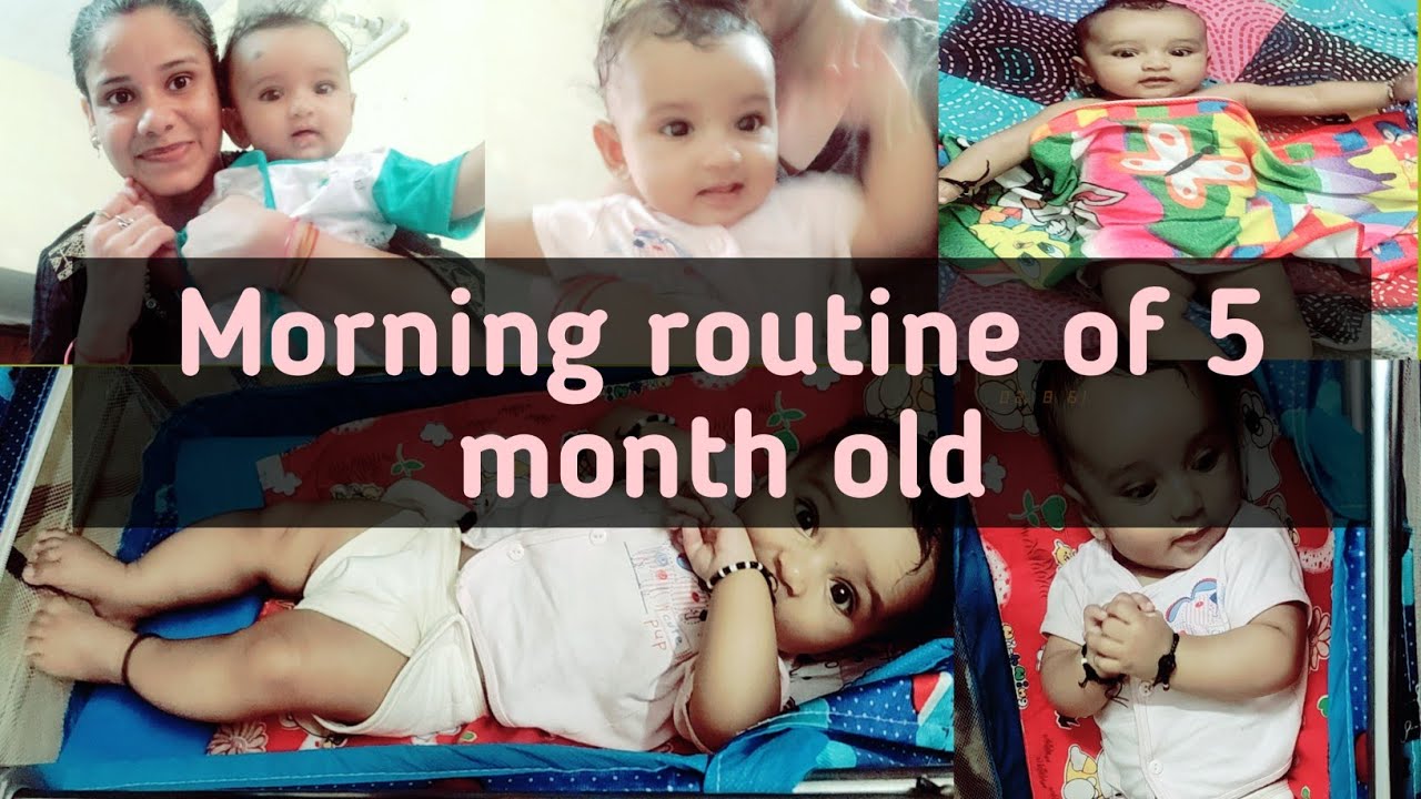 Morning Routine of 5 month old baby | Living alone with baby | How do I manage | 5 month baby