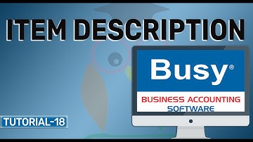 How to Add Item Descriptions line in Busy Accounting Software in Hindi || Tutorial-18