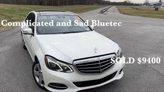 2014 Mercedes Benz E250 bluetec 4Matic POV Test Drive Walkaround code P229F FINALLY SOLD $9400