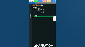 What Is 2D Array In C++ || How To declare 2D Array in c++ || Array In C++ #shorts