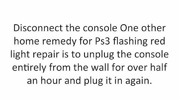 How to fix the PS3 red light of death