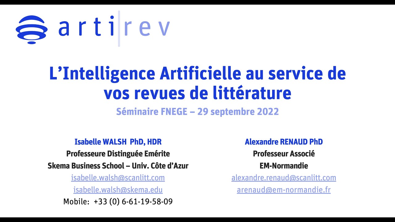 L’Intelligence Artificielle pour vous aider à rédiger vos revues de littérature