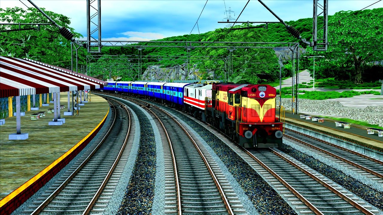 Diesel Loco Rescue Wap7 with ICF Blue Indian TrainSimulator Pc Gameplay | SHREE'S GAMING |