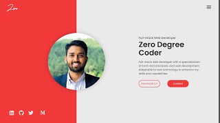 Responsive Portfolio Website In React And Free Source Code Modern React Portfolio With Animation
