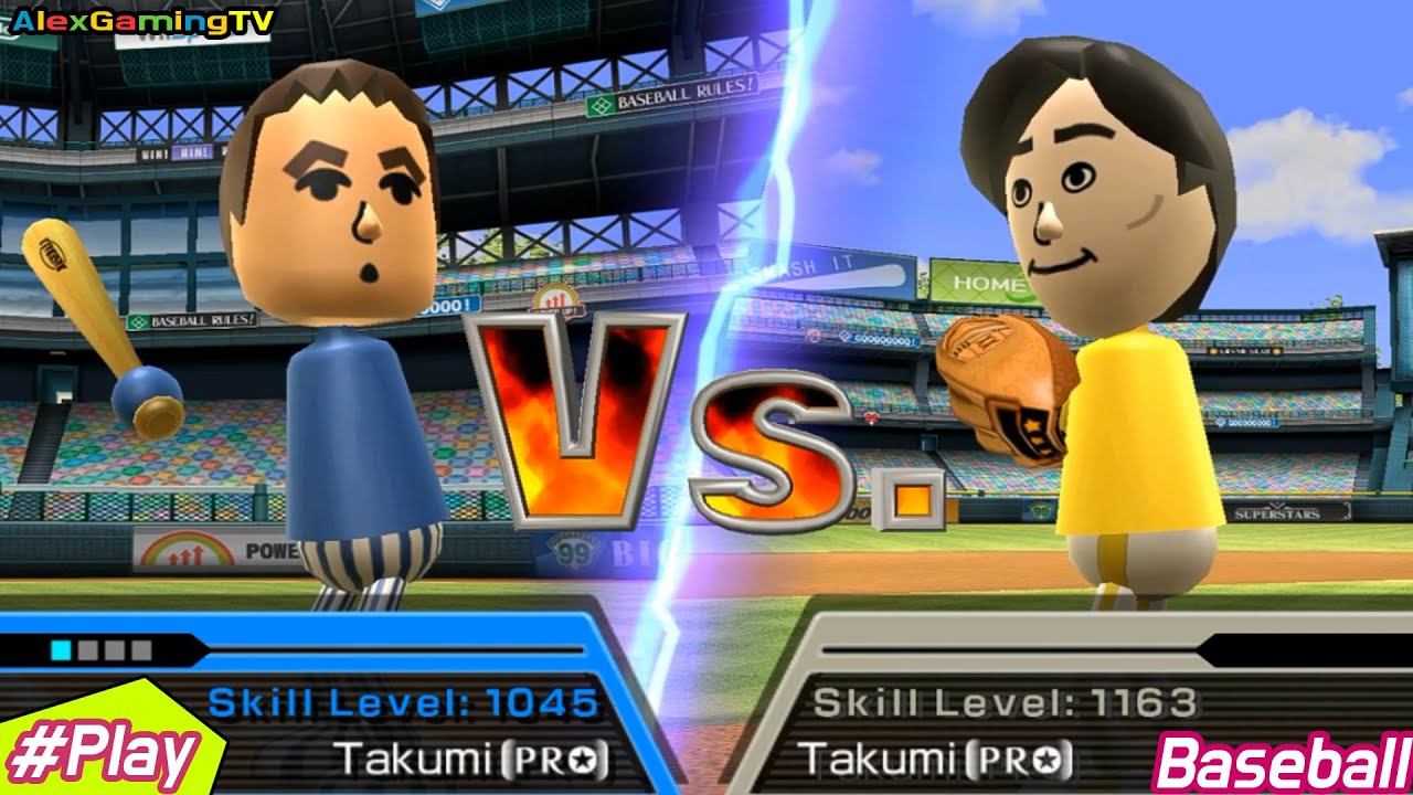 Wii Sports Baseball (Wii, 037) Player Takumi Team ( Road to Pro Team