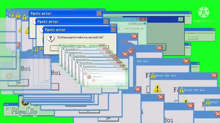 [REUPLOAD] Windows error green screen (free to use!)