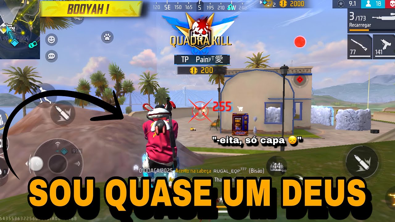 MOBILE E REI DO HUD 2 DEDOS! FREE FIRE! (Levei geral)