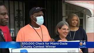 $50,000 Check Presented To Miami-Dade Home Renovation Prize Winner
