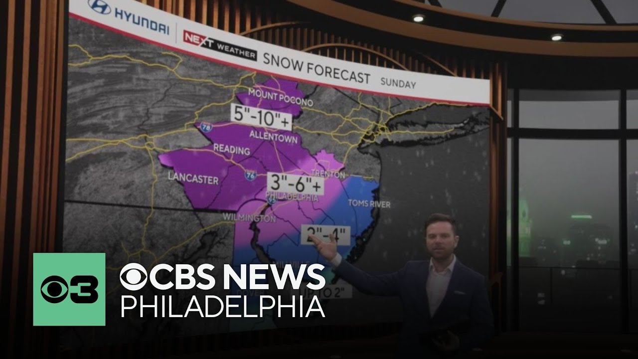 Tracking snow across Philadelphia region Sunday night; temps set to ...