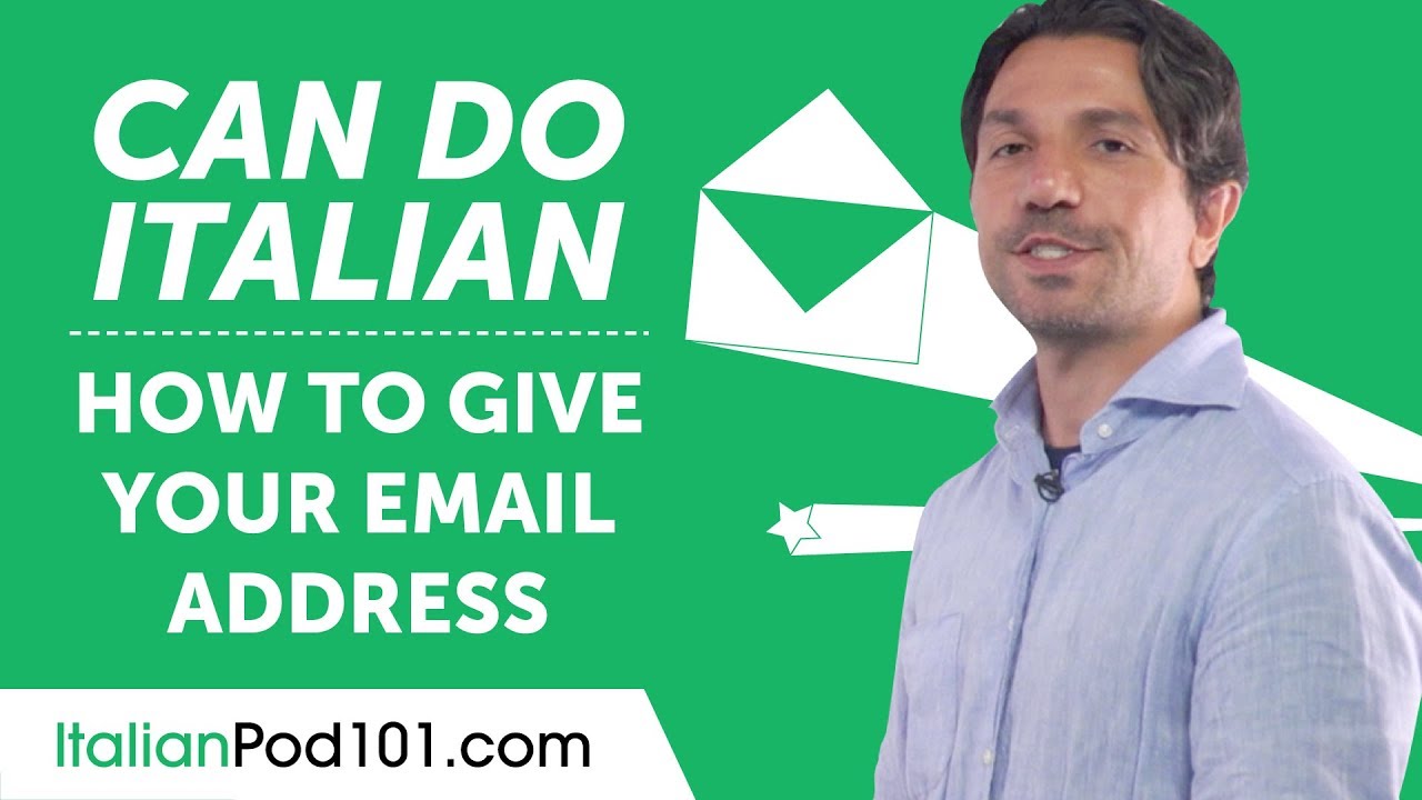 ⁣NEW Can Do - How to Give Your Email Address in Italian