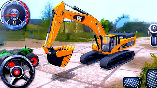 Экскаватор JCB выгружает песок на стройплощадке №2 — Игра по обустройству городского парка — Гейм... screenshot 4