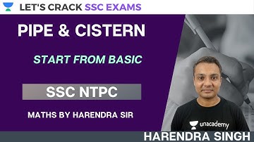 Pipe Cistern | Start from Basic | SSC CGL/CHSL | SSC Exams 2020/2021/2022