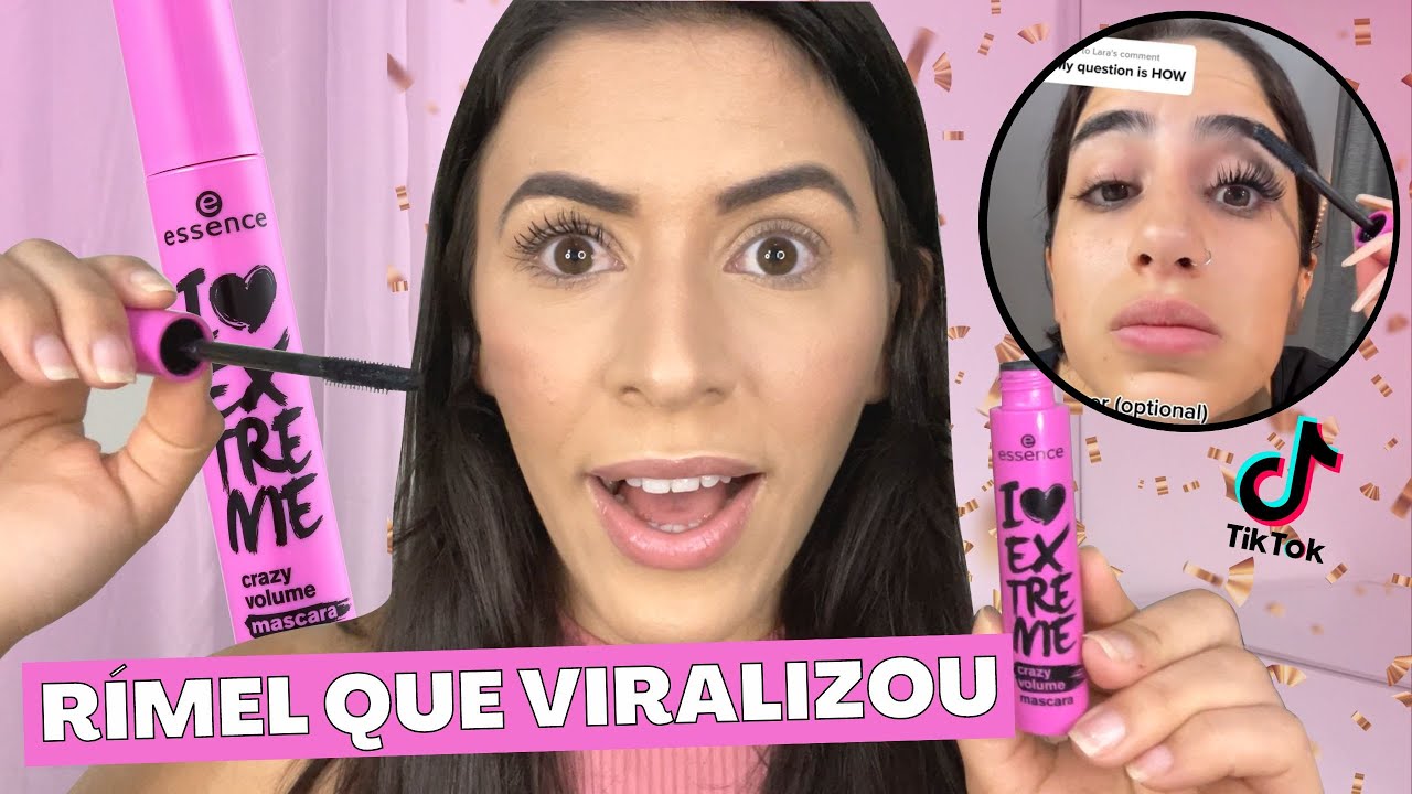 Testando Máscara de Cílios I LOVE EXTREME Essence que VIRALIZOU no