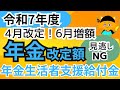 【年金改定額】４月改定令和７年度の年金額、年金生活者支援給付金、年金振込日を紹介