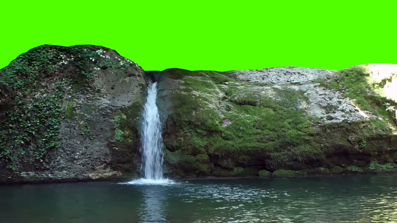 Green screen amazing waterfall chroma key waterfall vfx footage nature waterfall YouTube