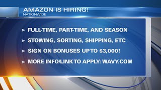 Amazon hiring 1,400 workers in Hampton Roads for holiday season