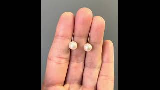 Classic 14K Gold Pearl Lever Back Drop Earrings