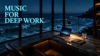 Deep Work Music | Ocean Waves Ambient Focus Beats - Productivity Music for Deep Concentration | Flow