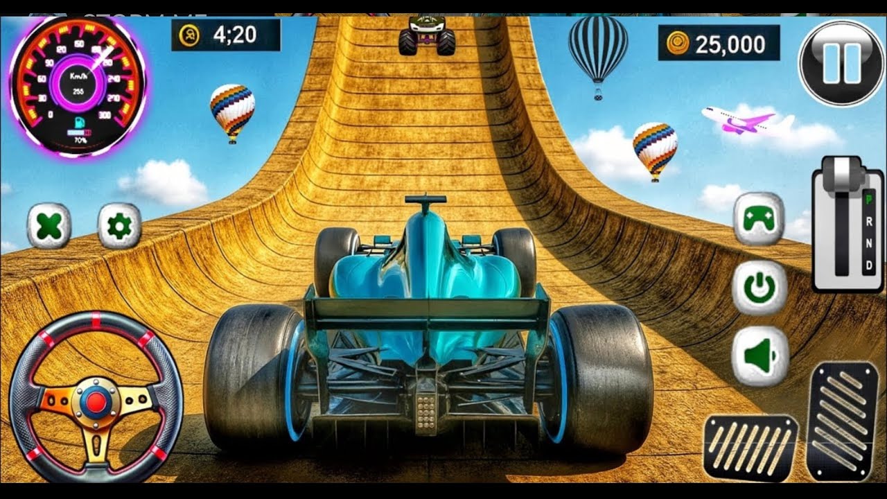 Formula F1 Car Stunt Mega Ramp Gameplay - YouTube