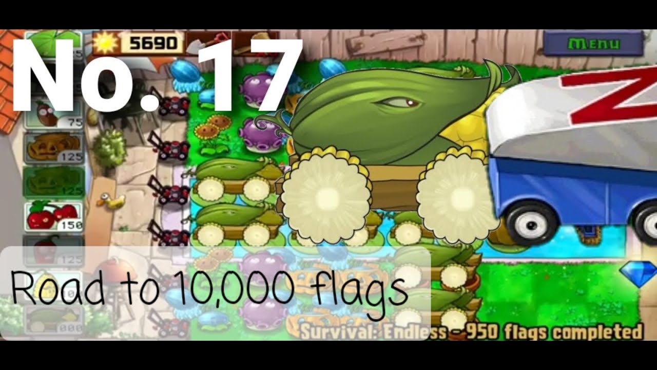 Plants vs. Zombies Survival: Endless 950-974 Flags | No Ladder | Android