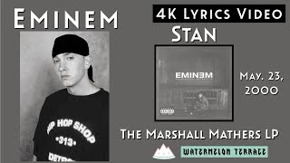 Eminem x Dido - Stan | Lyrics Video | The Marshall Mathers LP | 2000 | (197)