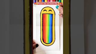 DIY! Cute vomit rainbow🌈 Sticker😊Drawing।🙏☺️Pls like and subscribe।#shorts#drawing#drawing#sticker#